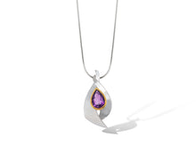 Load image into Gallery viewer, Amethyst and Citrine pendant in sterling silver by Joryel Vera, style P7365 - view 3