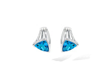 Load image into Gallery viewer, Amethyst and Blue Topaz earrings in sterling silver by Joryel Vera, style E9868 - view 4
