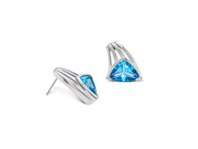 Load image into Gallery viewer, Amethyst and Blue Topaz earrings in sterling silver by Joryel Vera, style E9868 - view 5