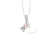 Load image into Gallery viewer, Amethyst and Blue Topaz pendant in sterling silver by Joryel Vera, style P7586 - view 2