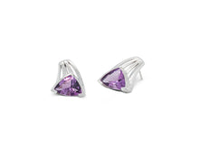 Load image into Gallery viewer, Amethyst and Blue Topaz earrings in sterling silver by Joryel Vera, style E9868
