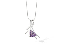 Load image into Gallery viewer, Amethyst and London Blue Topaz pendant in sterling silver by Joryel Vera, style P7585