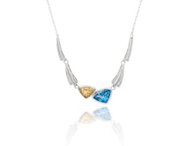 Load image into Gallery viewer, Amethyst and Blue Topaz necklace in sterling silver by Joryel Vera, style N3327 - view 5