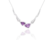Load image into Gallery viewer, Amethyst and Blue Topaz necklace in sterling silver by Joryel Vera, style N3327