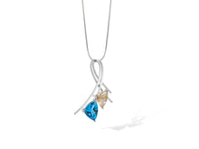 Load image into Gallery viewer, Amethyst and Blue Topaz pendant in sterling silver by Joryel Vera, style P7586