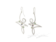 Load image into Gallery viewer, Blue Topaz and Iolite earrings in sterling silver by Joryel Vera, style E9849 - view 3