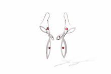 Load image into Gallery viewer, Garnet earrings in sterling silver by Joryel Vera, style E9848 - view 2