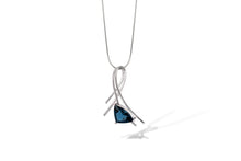 Load image into Gallery viewer, Amethyst and London Blue Topaz pendant in sterling silver by Joryel Vera, style P7585 - view 3