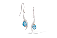 Load image into Gallery viewer, Amethyst and Blue Topaz earrings in sterling silver by Joryel Vera, style E9286