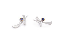 Load image into Gallery viewer, Amethyst and Blue Topaz earrings in sterling silver by Joryel Vera, style E7369 - view 2