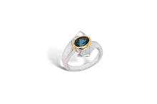 Load image into Gallery viewer, Amethyst and Blue Topaz ring in sterling silver by Joryel Vera, style R6998 - view 6