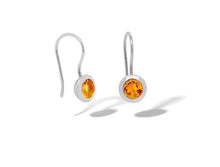 Load image into Gallery viewer, Amethyst and Blue Topaz earrings in sterling silver by Joryel Vera, style E4112 - view 4