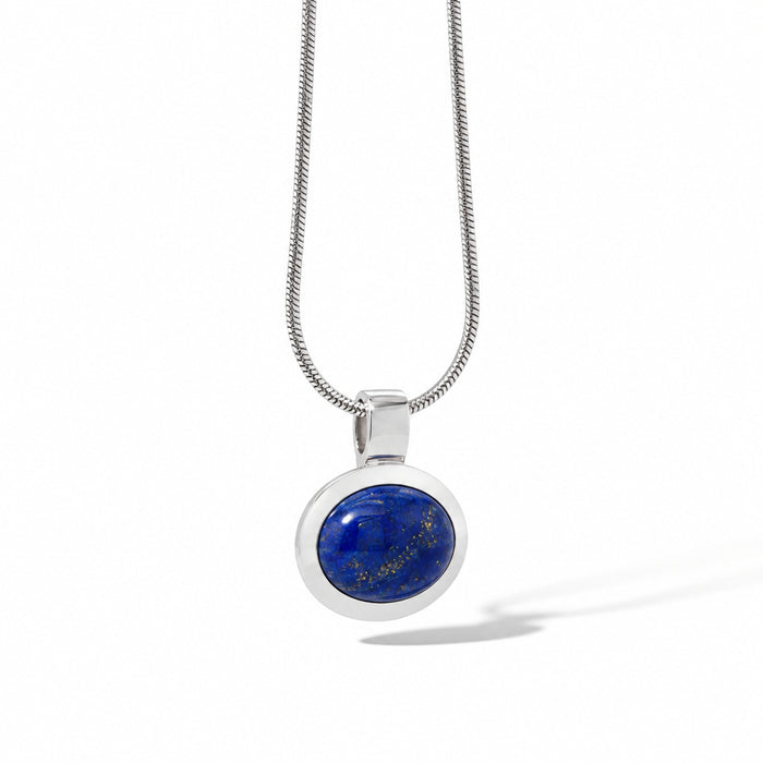 Black Onyx Cabochon Pendant in 925 Sterling Silver | P4811