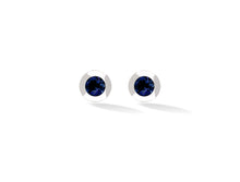 Load image into Gallery viewer, Peridot and London Blue Topaz earrings in sterling silver by Joryel Vera, style E4404 - view 2