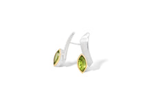 Load image into Gallery viewer, Blue Topaz and Garnet earrings in sterling silver by Joryel Vera, style E7351