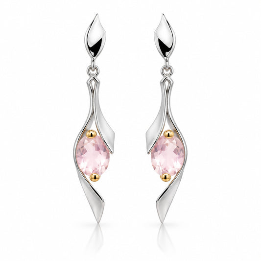 Amethyst and Blue Topaz earrings in sterling silver by Joryel Vera, style E8438