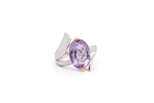 Load image into Gallery viewer, Amethyst and Blue Topaz ring in sterling silver by Joryel Vera, style R6492 - view 6