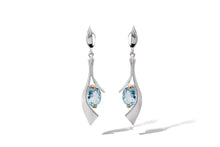 Load image into Gallery viewer, Amethyst and Blue Topaz earrings in sterling silver by Joryel Vera, style E8438 - view 6