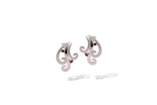 Load image into Gallery viewer, Blue Topaz and White Topaz earrings in sterling silver by Joryel Vera, style E7809 - view 2