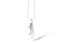 Load image into Gallery viewer, Amethyst and Blue Topaz pendant in sterling silver by Joryel Vera, style P6141 - view 4