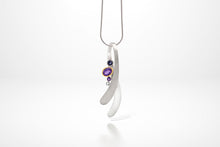 Load image into Gallery viewer, Amethyst and Blue Topaz pendant in sterling silver by Joryel Vera, style P6141 - view 2