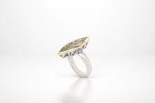 Load image into Gallery viewer, Green Amethyst and Amethyst ring in sterling silver by Joryel Vera, style R5950 - view 2