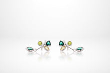 Load image into Gallery viewer, Amethyst and Blue Topaz earrings in sterling silver by Joryel Vera, style E5540 - view 2