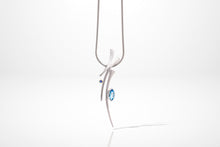 Load image into Gallery viewer, Blue Topaz and Garnet jewelry set in sterling silver by Joryel Vera, style P6104 - view 6