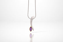 Load image into Gallery viewer, Amethyst and Blue Topaz pendant in sterling silver by Joryel Vera, style P6118 - view 3