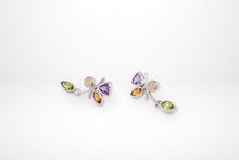 Load image into Gallery viewer, Amethyst and Blue Topaz earrings in sterling silver by Joryel Vera, style E5540