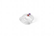 Load image into Gallery viewer, Amethyst and Aquamarine ring in sterling silver by Joryel Vera, style R3729 - view 10