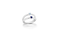 Load image into Gallery viewer, Amethyst and Aquamarine ring in sterling silver by Joryel Vera, style R3729 - view 8