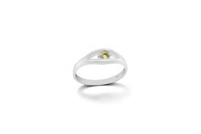 Load image into Gallery viewer, Blue Topaz and Emerald ring in sterling silver by Joryel Vera, style R3730 - view 9
