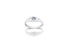 Load image into Gallery viewer, Blue Topaz and Emerald ring in sterling silver by Joryel Vera, style R3730 - view 4