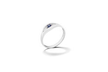 Load image into Gallery viewer, Blue Topaz and Emerald ring in sterling silver by Joryel Vera, style R3730 - view 10