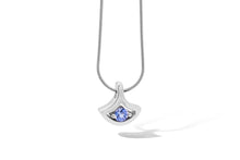 Load image into Gallery viewer, Blue Topaz and Emerald pendant in sterling silver by Joryel Vera, style P3229 - view 11