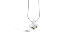 Load image into Gallery viewer, Blue Topaz and Emerald pendant in sterling silver by Joryel Vera, style P3229 - view 9