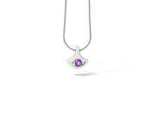 Load image into Gallery viewer, Blue Topaz and Emerald pendant in sterling silver by Joryel Vera, style P3229 - view 2