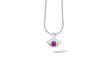 Load image into Gallery viewer, Blue Topaz and Emerald pendant in sterling silver by Joryel Vera, style P3229