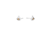 Load image into Gallery viewer, Blue Topaz and Emerald earrings in sterling silver by Joryel Vera, style E3940 - view 11