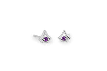 Load image into Gallery viewer, Blue Topaz and Emerald earrings in sterling silver by Joryel Vera, style E3940 - view 5