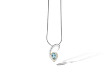 Load image into Gallery viewer, Blue Topaz and London Blue Topaz pendant in sterling silver by Joryel Vera, style P7635