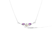 Load image into Gallery viewer, Amethyst and Blue Topaz necklace in sterling silver by Joryel Vera, style N3451
