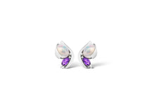 Load image into Gallery viewer, Amethyst and Blue Topaz earrings in sterling silver by Joryel Vera, style E9897
