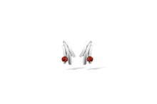 Load image into Gallery viewer, Blue Topaz and Emerald earrings in sterling silver by Joryel Vera, style E4588