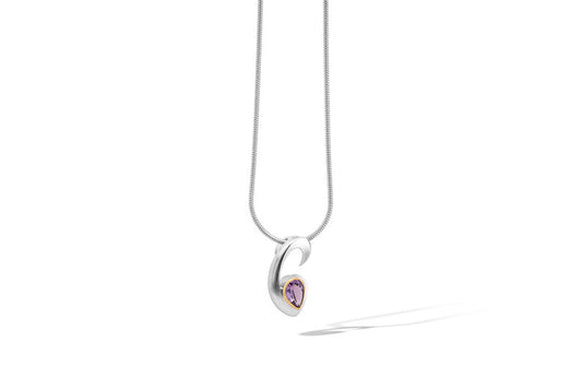 Blue Topaz and London Blue Topaz pendant in sterling silver by Joryel Vera, style P7635 - view 2