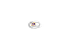 Load image into Gallery viewer, Amethyst and Blue Topaz ring in sterling silver by Joryel Vera, style R7265 - view 3