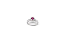 Load image into Gallery viewer, Opal and Rhodolite Garnet ring in sterling silver by Joryel Vera, style R1868