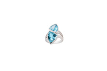 Load image into Gallery viewer, Amethyst and Blue Topaz ring in sterling silver by Joryel Vera, style R7230 - view 9