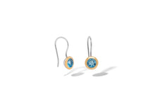 Load image into Gallery viewer, Blue Topaz and Citrine earrings in sterling silver by Joryel Vera - view 2